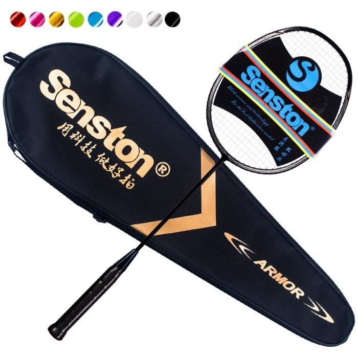Senston N80 Graphite Unique de Haute qualité Raquette de Badminton, en Fibre de Carbone Raquette de Badminton, y Compris Badminton S