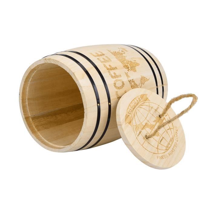 Récipient hermétique frais de grain de café en bois pour les grains de café mashanikon 1988 llyyll