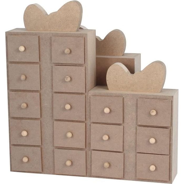 Cadeau de l'Avent MDF 27x28x10,5 cm - MegaCrea DIY {couleur}