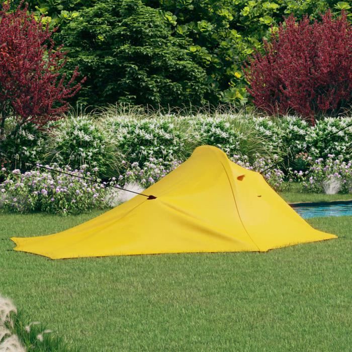 New-2350Tente de camping familiale 3 - 6 personnes Professionnel - Tente pour Randonnée Camping Extérieur 317x240x100 cm Jaune