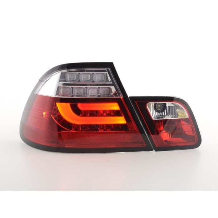 Feux arriere LED BMW 3er E46 Coupe An. 03-07 rouge/clair