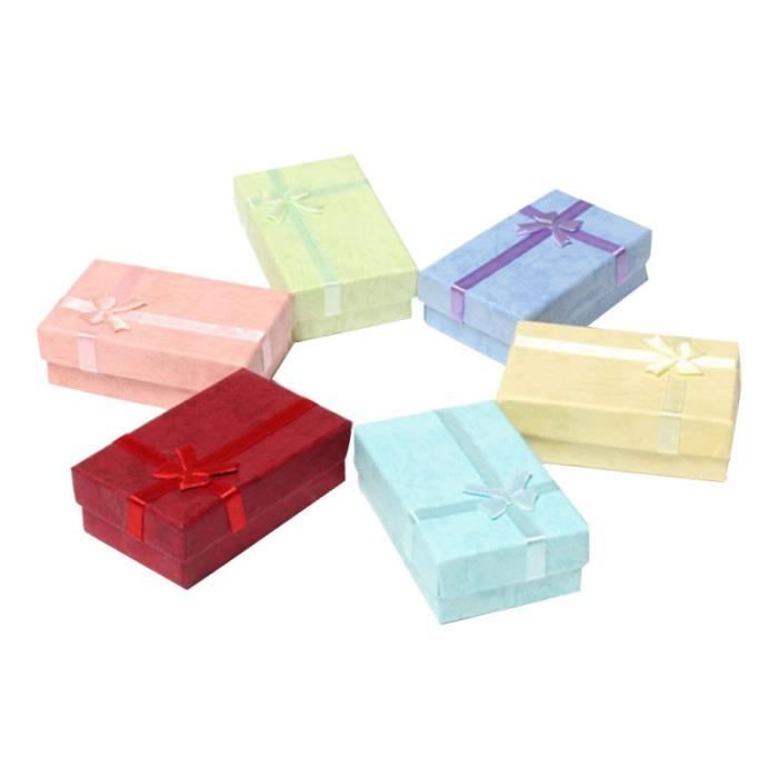 6pcs Bowknot Emballage Boîte Petit Cadeau D'emballage pour Boucles D'oreilles Bracelets Colliers JEWELERY BOX - JEWELERY CASE