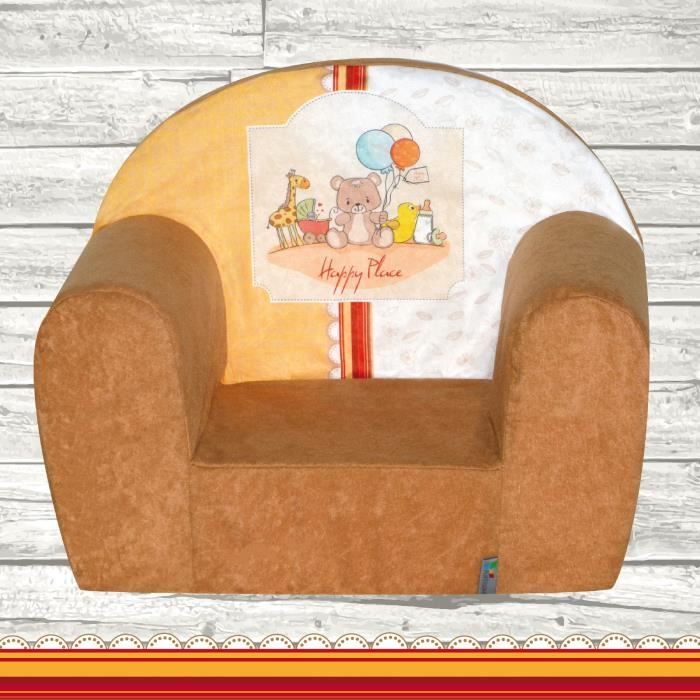 Mini-fauteuil club enfant Fortisline motif Happy Place
