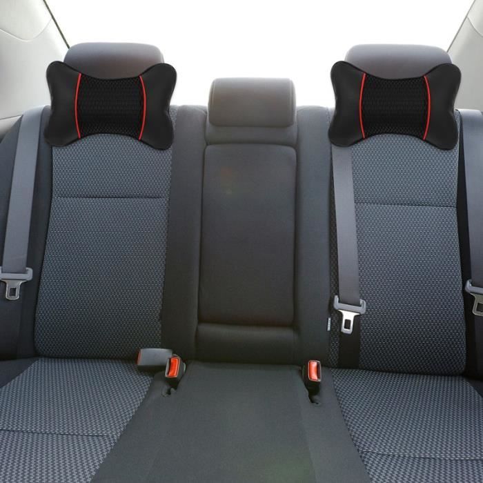 2pcs Véhicule Polyester Col de voiture Confort Coussin Tête Support appui-tete confort conducteur passager