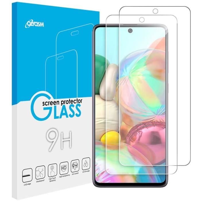 Compatible pour Samsung Galaxy A51 Protection écran Verre trempé 0.3mm Dureté 9H Transparence Anti Rayure Haute réponse sans Bulles