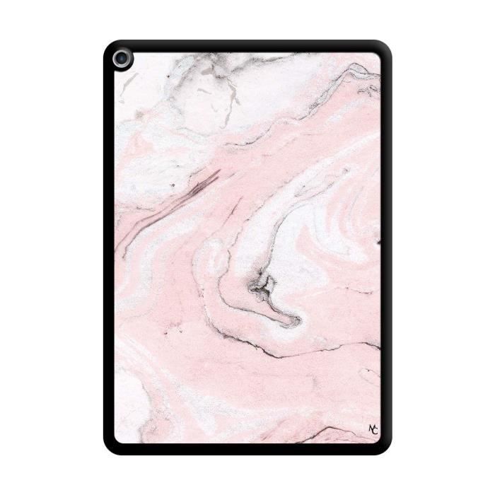 Coque Noir pour iPad PRO 10.5/air 2019 motif Marbre Rose