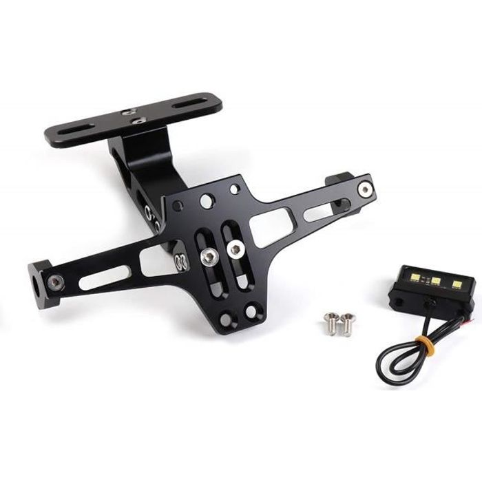 Support de plaque d’immatriculation universel pour Honda Yamaha, Heinmo (Noir)