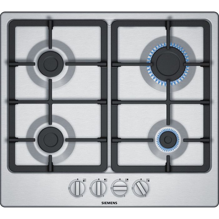 Siemens - plaque de cuisson gaz 60cm 4 feux inox - eg6b5pb90