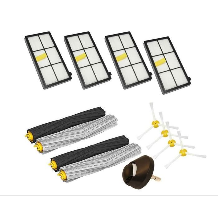 STOEX® Kit d'accessoires de rechange pour iRobot Roomba 800 860 870 880 900 980 Aspirateur Hepa filtre brosse de Roue avant