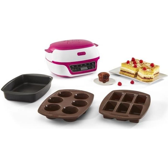 TEFAL KD801812 Cake Factory, Machine à gâteaux intelligente, Appareil de cuisson convivial, Moules muffins, mini-cakes, grand gâteau