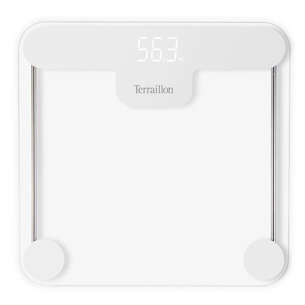 Pèse-personne TERRAILLON - Electronique - En verre blanc - 180kg/100g