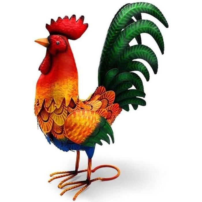 Coq deco jardin animaux
