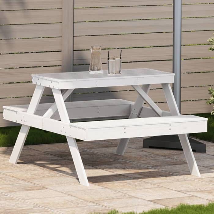 Table Jardin Basse Extérieure Anthracite Acier - Table Basse Patio Moderne Design Lattes