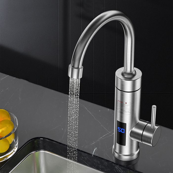 TTLIFE Robinet chauffant en acier inoxydable 3000 W Robinet chauffant électrique affichage LED de la température à 360 °