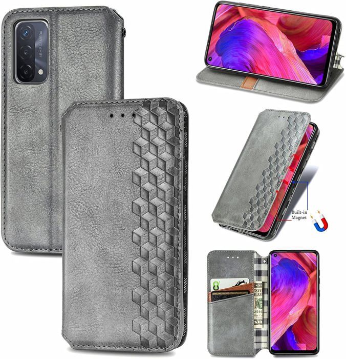 COVER PER OPPO A74 5G Custodia Flip A Libro Magnetica Portafoglio - Foto 8