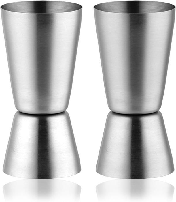 Jigger Doseur Cocktail En Inox - Double Mesure 28 Ml Et 56 Ml - Avec Becs Verseurs Pour Un Dosage Précis De Barman