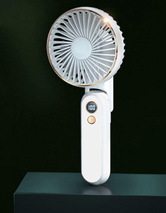 Ventilateur portable - KZQ - USB rechargeable - 5 vitesses - Affichage numérique - Poche - Kzq