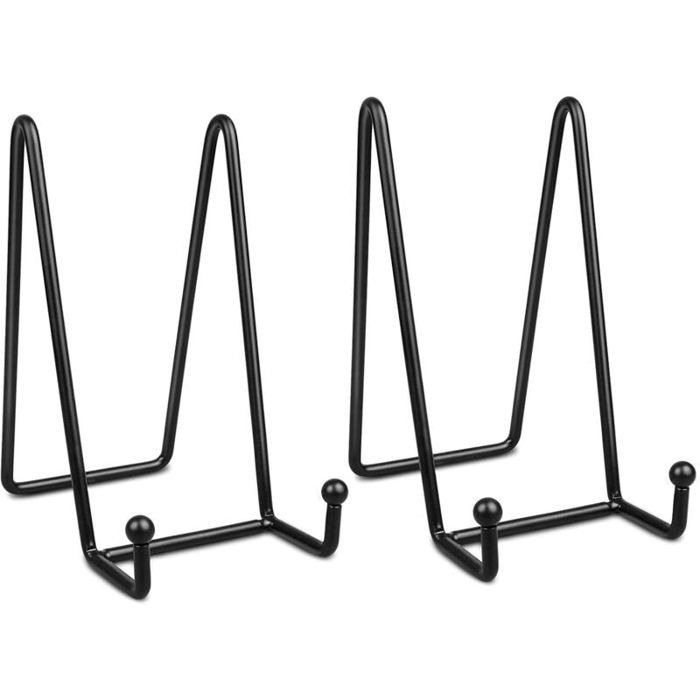 Meilleurs prix pour 2 Pièces 6 Pouces Noir Métal Décoratif Supports de Plaque Support de Cadre pour Albums Photos, Livres, Chevalet Photo, Travail A