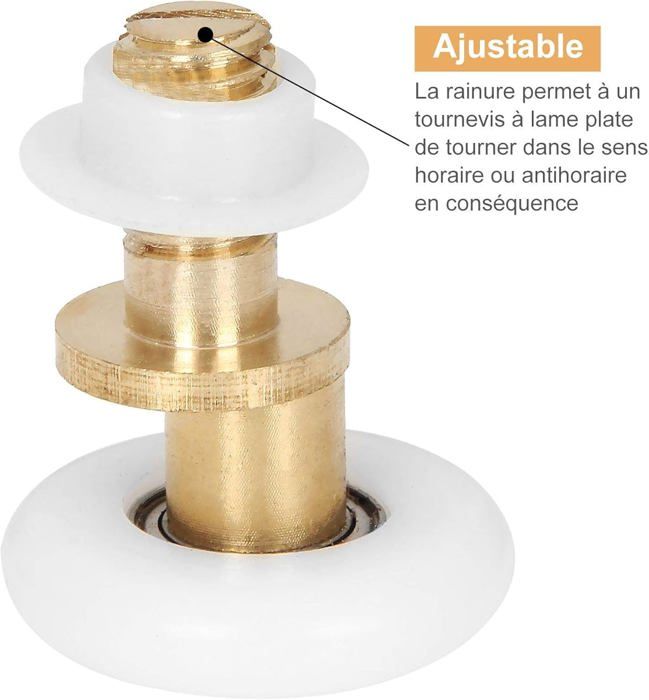 12 Pièces Roulette Porte De Douche Roue, Roulette Porte Coulissante, Roulette Porte Coulissante