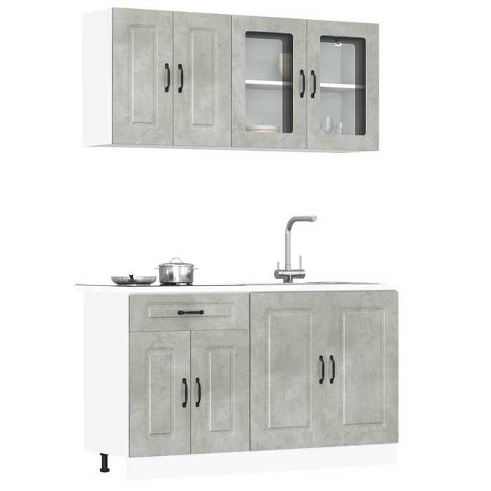 vidaXL Ensemble darmoires de cuisine 4 pcs Kalmar bois dingénierie ensemble darmoires étagère de rangement placard 3314855