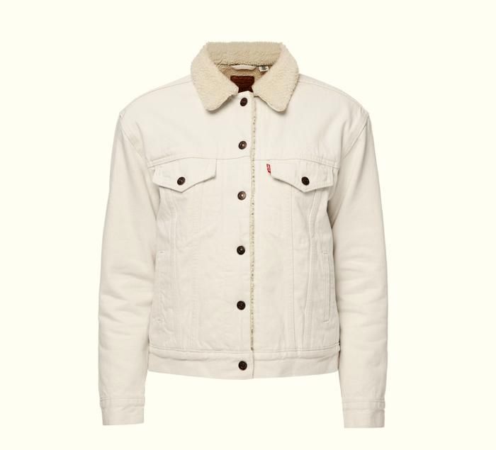 Blouson Veste En Jean Blanche Levi's Original Levi's Sherpa