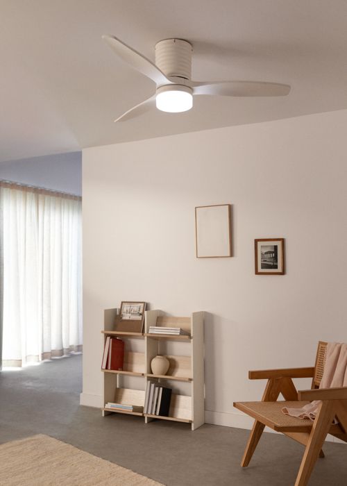Ventilateur de plafond - Create - Avec lumière - Silencieux - Ø132 cm - Bois - Create
