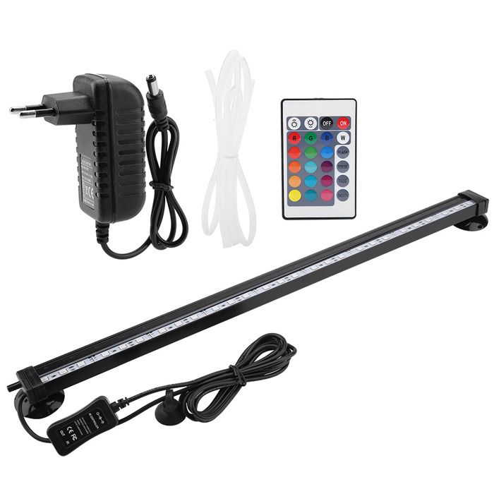 Meilleurs prix pour Lumière à bulles pour aquarium Lumière LED sous-marine avec télécommande Kit déclairage pour aquarium 46 cm Prise UE
