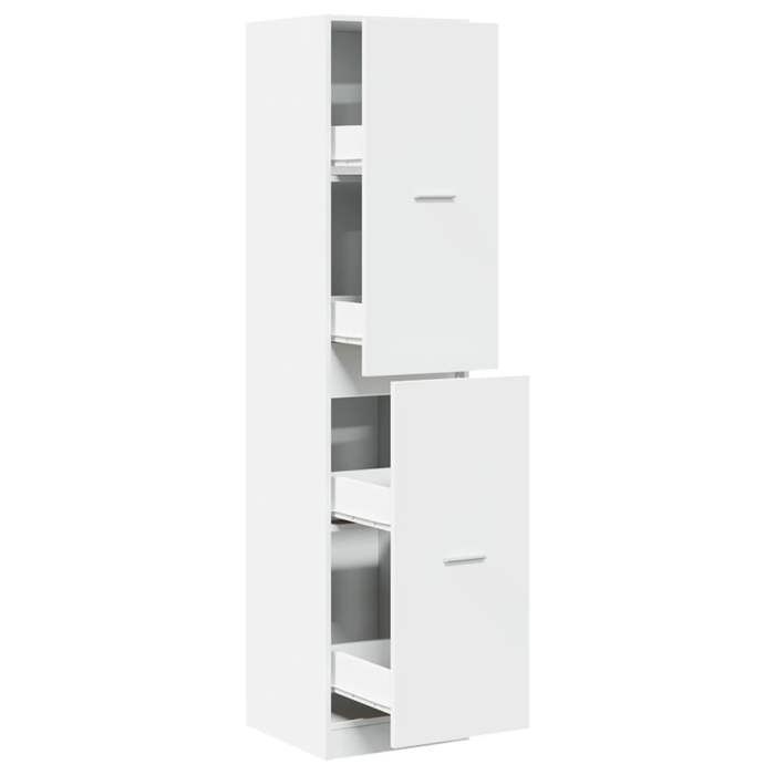Armoire dapothicaire - mango - Armoire haute - blanc 40x41x1745 cm bois dingénierie M1343