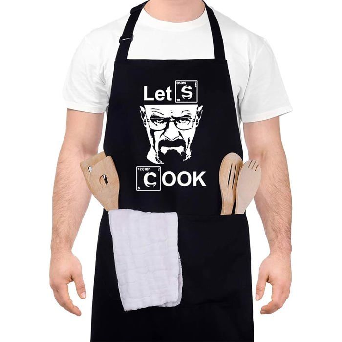 Issimober Tablier Cuisine Homme Étanche Réglable Avec Poches - Idéal Barbecue Et Cadeau Fête Des Pères