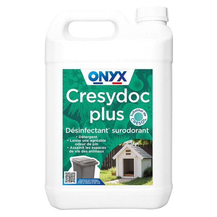 Comparer les prix de Désinfectant Surodorant Poulailler Niche Clapier Maison Cresydoc Plus 5l - Onyx