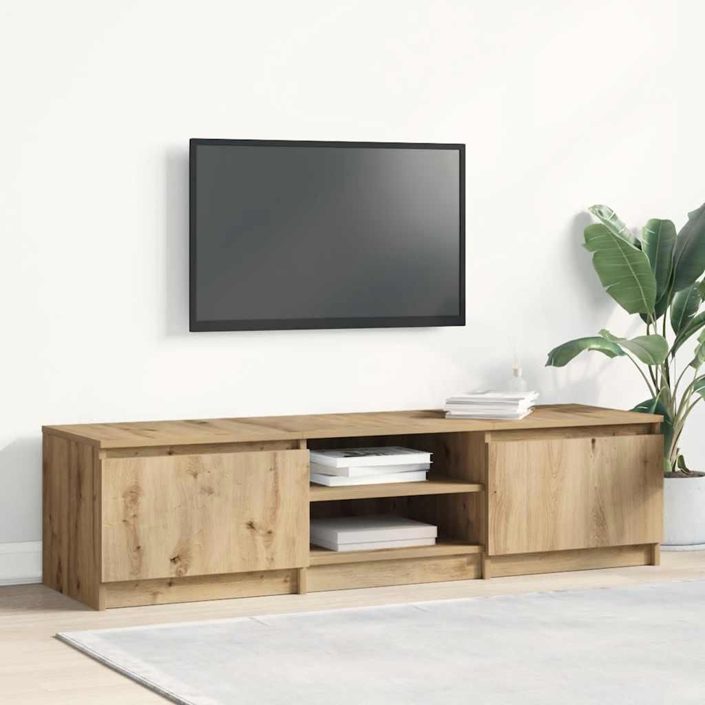 Moderne Armoire TV - Meuble TV - Banc séjour - chêne artisanal 140x40x36 cm bois dingénierie LV1526