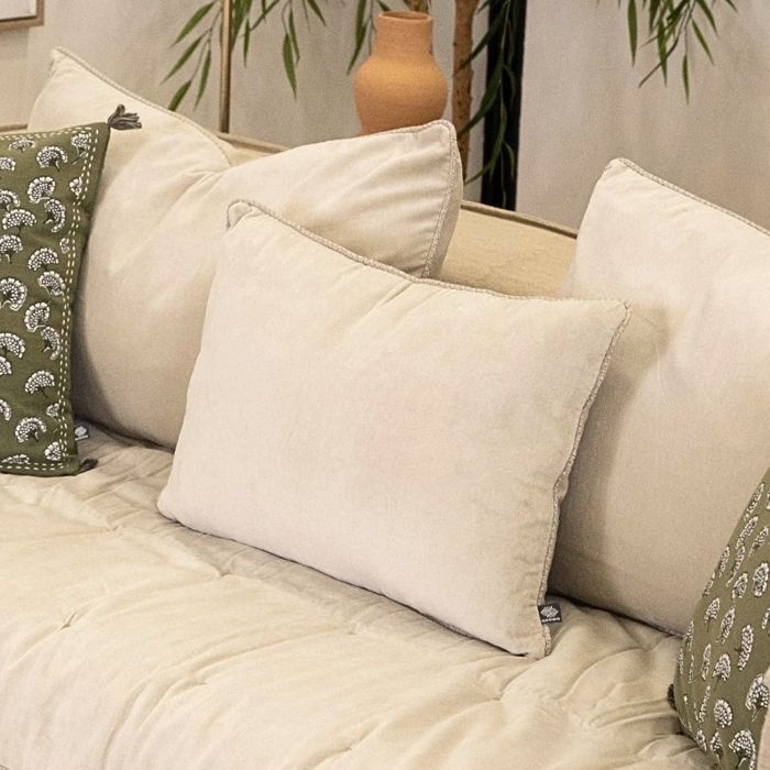 Coussin en velours réversible Naturel 50x80 cm Coussin en velours réversible Naturel 50x80 cm