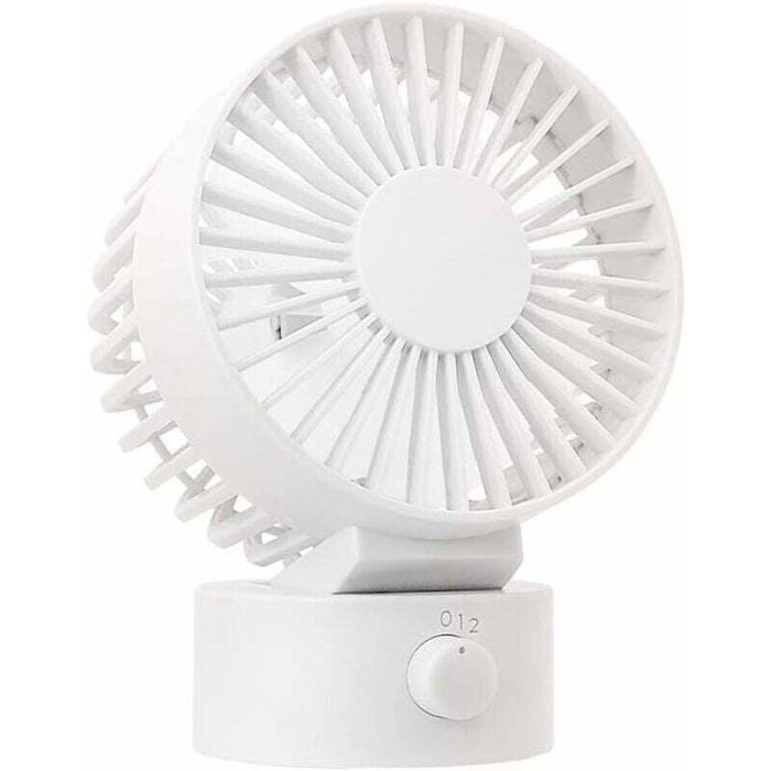 Mini ventilateur de table silencieux ventilateur portable USB personnel pour bureau maison bureau et chambre - Blanc - Zhandd