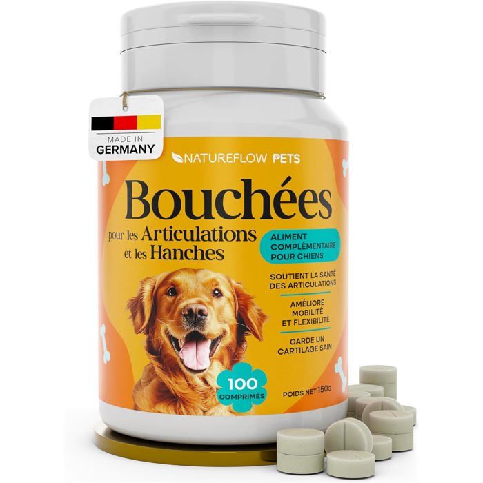 Complément alimentaire chien - Anti-Arthrose 2024 - Moule verte - MSM - Glucosamine