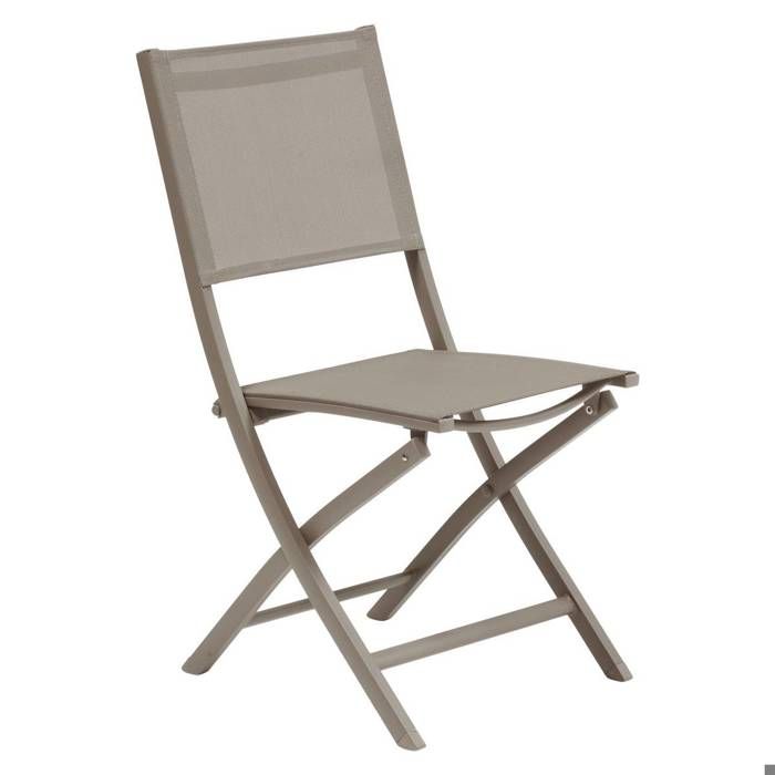 Lot de 4 Chaises de jardin Essentia pliables noisette - Hespéride Lot de 4 Chaises de jardin Essentia pliables noisette - Hespéride