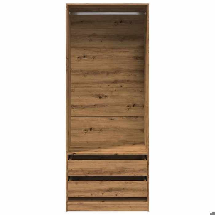 Moderne Garde-robe BURKE Armoire de chambre avec rangement chêne artisanal 80x50x200 cm bois dingénierie AA1972