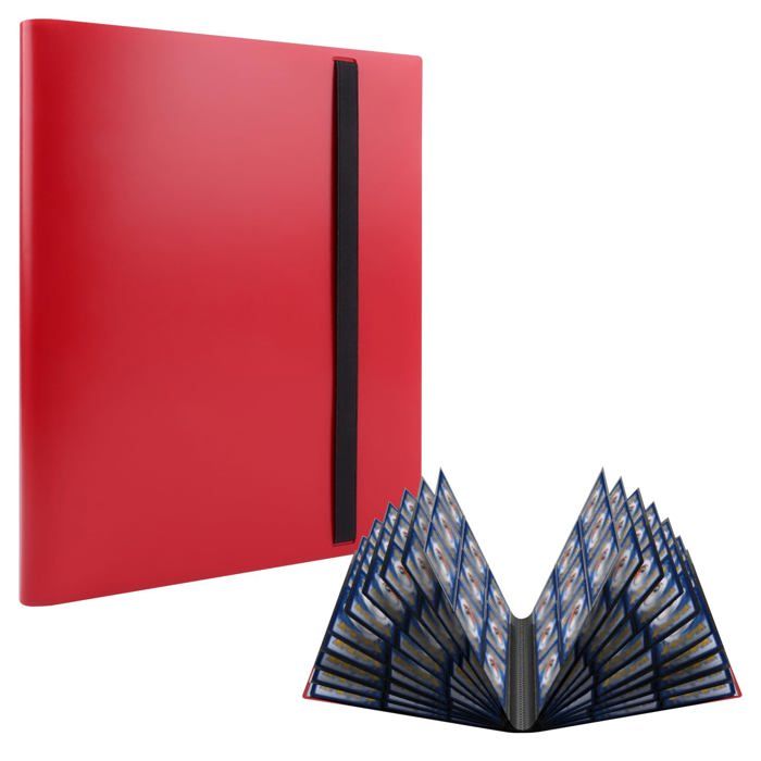 Karten Album de collection 4 poches, 440 poches, cahiers pour cartes avec 55 pages, rose