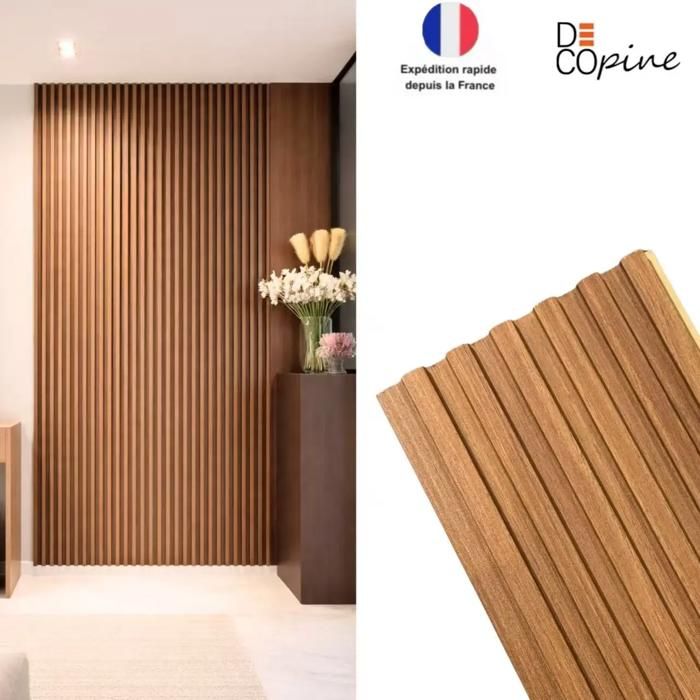 Panneaux décoratifs - DECOPINE - Effet bois foncé - 140 cm - Lot de 2 ...