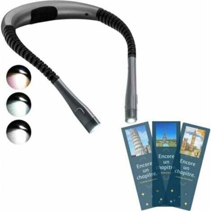 Lampe Lecture Cou Rechargeable Lampe pour lecture au Lit 3 Couleurs 6 Niveaux Luminosité Bras Pliables Longue Durée Lecture Tricot