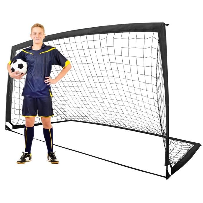 Kit But De Foot Enfant 3-8 Ans - Intérieur/extérieur - 2 Ballons Velcro 6,3" - But 59" - 4 Piquets - Cadeau Garçon Fille - Matériaux Doux Et Sûrs