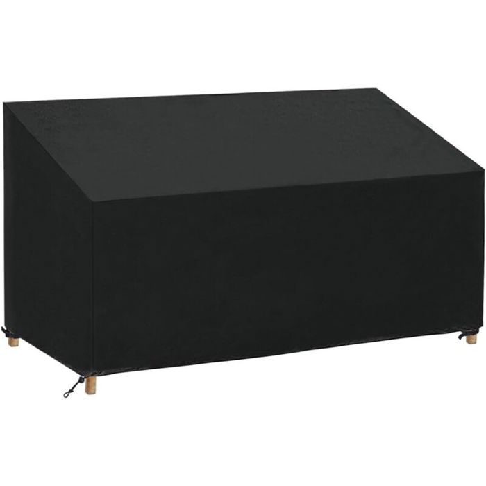 Housse protectrice banc de jardin - Tissu Oxford haute densité Imperméable et UV - Banc extérieur 3 places - 163 x 66 x 63 89 cm