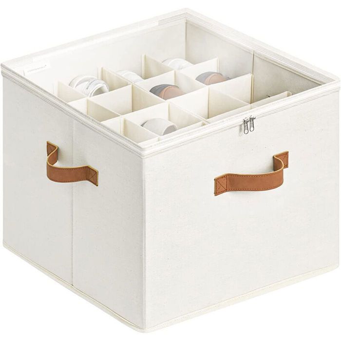 Coffret de rangement en tissu pour placard de chaussures réglable pouvant contenir de 8 à 16 paires de chaussures