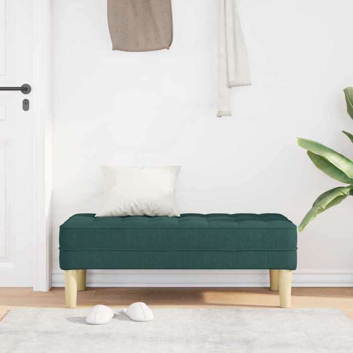 Meuble de couloir - banc avec coussin - Vert foncé - 113x57x39 cm tissu - design élégant - pour maison(62803）