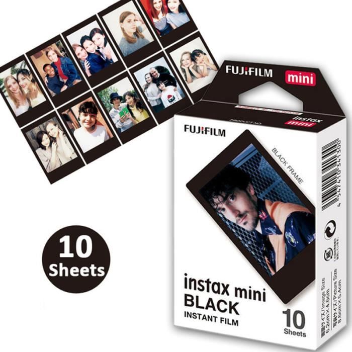 FUJIFILM Papier photo instantané - Instax mini - Cadre noir pas