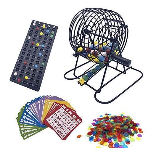 Jeu De Bingo Traditionnel Complet - 90 Boules, 48 Cartes, Machine, Jetons - Pour Fêtes Familiales, Anniversaires, Cadeau