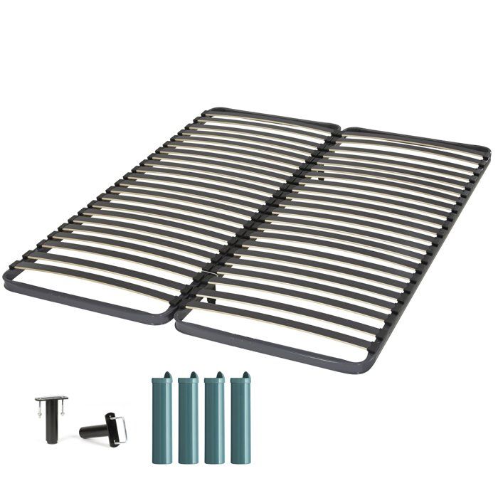 EBAC   Sommier + jeu de pieds 80+80x200 CONFORT 2x21 lattes