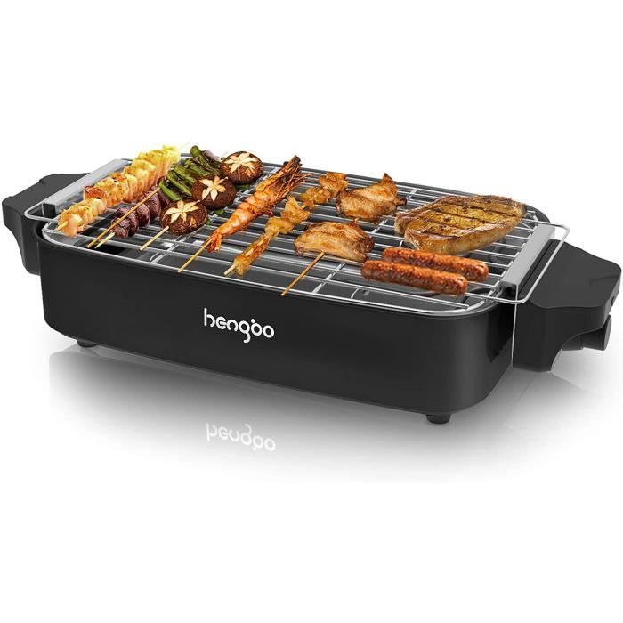 Grill Electrique de Table Barbecue Electrique sur Pied Grille Viande en