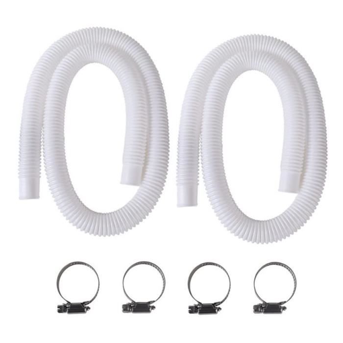 AquaOne Tuyau De Piscine Flexible - 38 Mm - Noir - 15 M - 1 1/2" - Pour Jardin Et Piscine