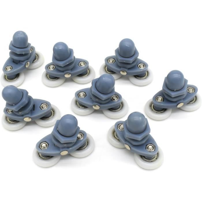 Lot 4 Poulies Porte De Garage 7,6 Cm – Roulements à Billes Silencieux, Remplacement Robuste Pour Portes Sectionnelles