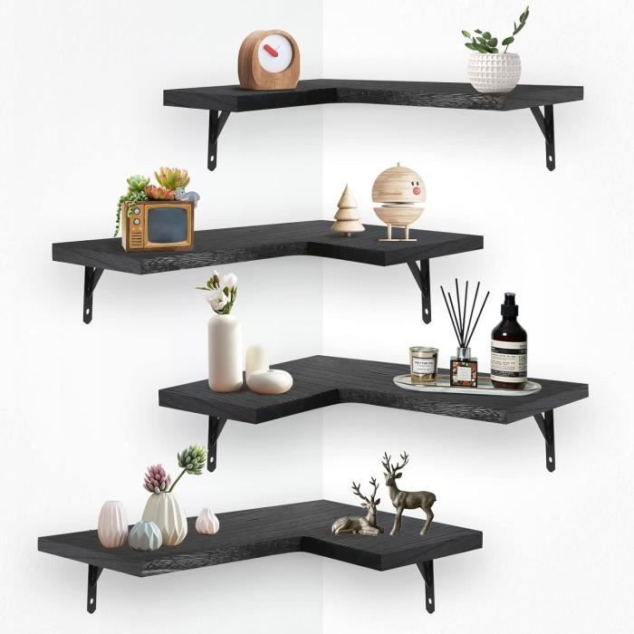 Tagère à Épices à Suspendre, Lot De 4 Étagères Murales à Épices Pour Cuisine - 29,5 X 6,5 X 6,5